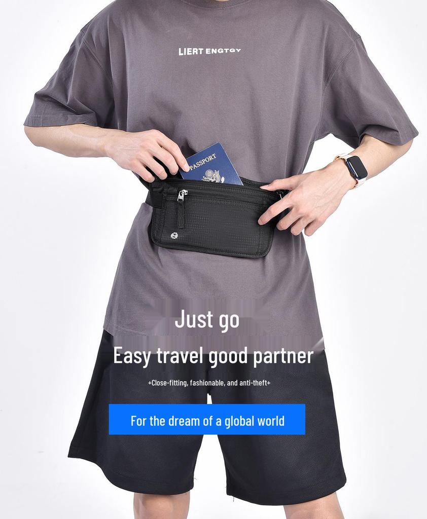 RFID Anti-Theft Passport & Phone Waist Bag for Travel, Tickets, Running & Sports