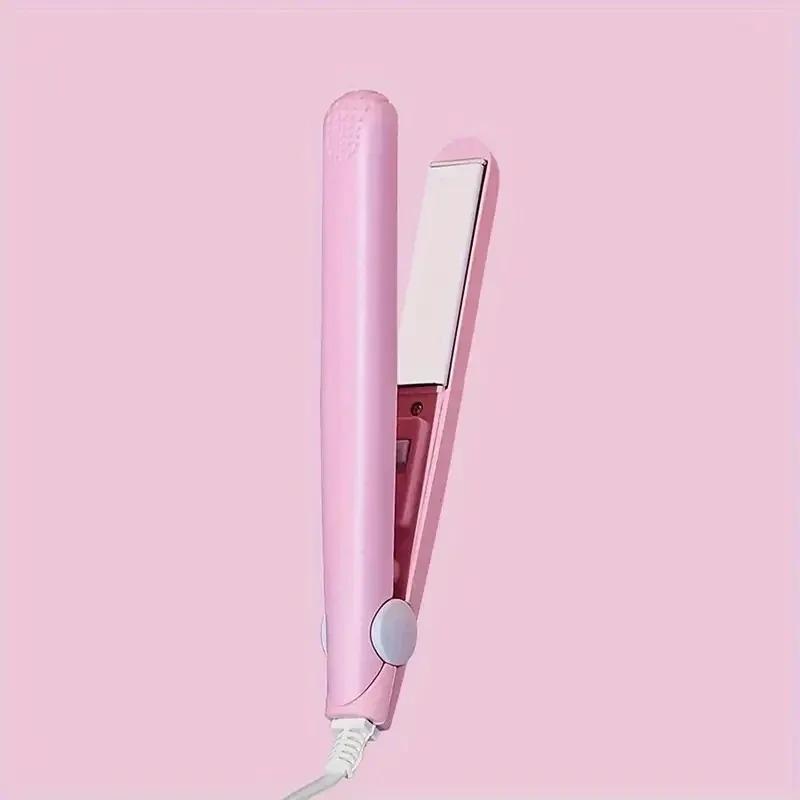 Mini Fast Heating Hair Straightener Colorful Plywood Bang Clip Dual-use for Curly and Straight Hair Portable Curling Iron