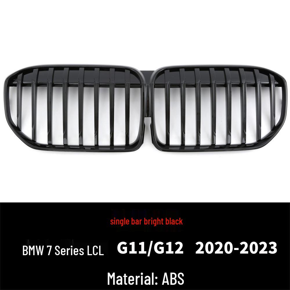 BMW 7er Reihe G11/G12 (2020-2023) Glänzendes Schwarzes Doppelsteg-Grillzubehör