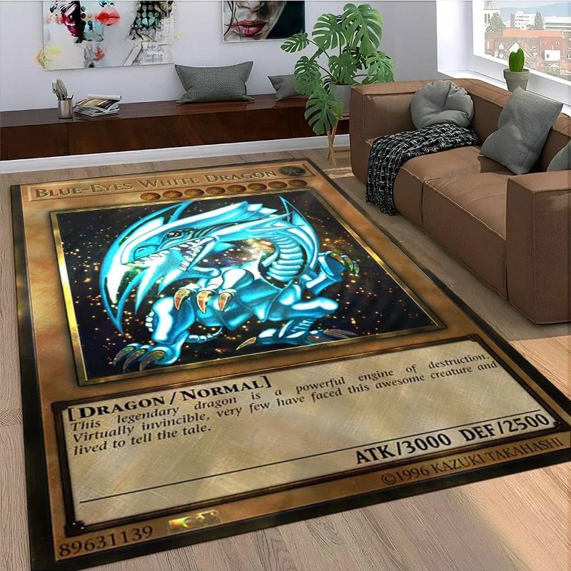 

27 Style Yu-Gi-Oh Card Carpet for Living Room Home Decor Bedroom Bedside Anti-slip Area Rugs Machine Washable Floor Mat Doormat 40 x60cm