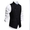 Mens Single Breasted Slanted Placket Formal Suit Waistcoat Vest For Wedding Party