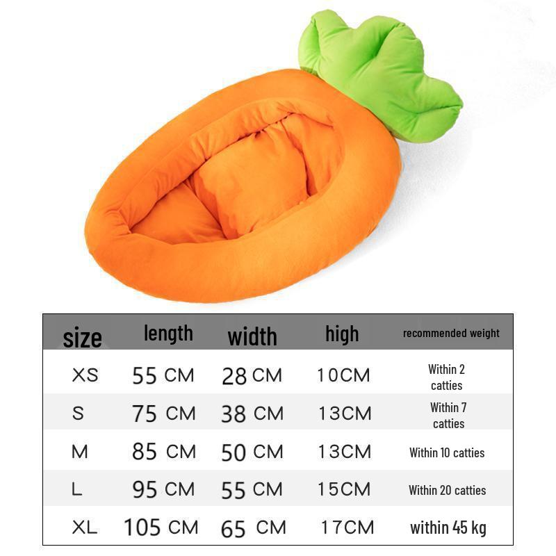 Removable & Washable Winter Dog and Cat Sofa Bed - Banana Boat Design
