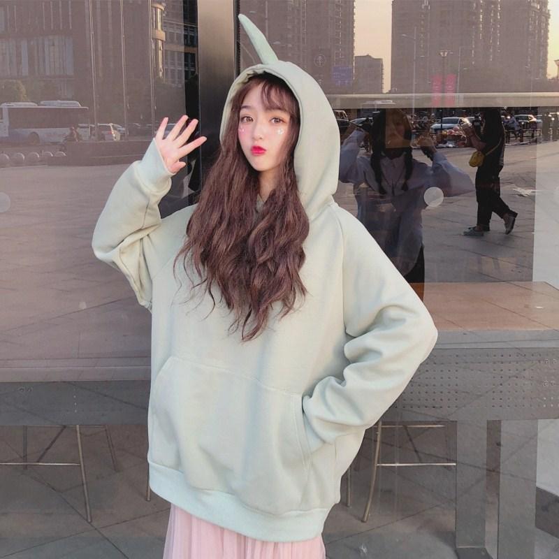 Women Hoodies Top Women's Clothes Loose Student Jackets Girl Tops