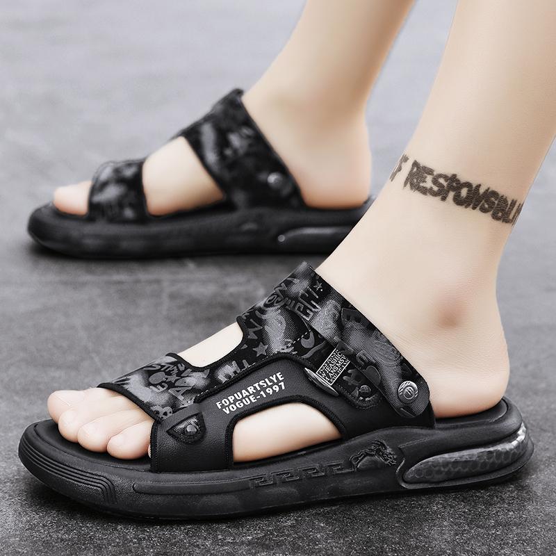 Fashion CYYTL Mens Slippers Casual Shoes Beach Summer Sandals Outdoor Slides Leather Walking Comfort Fashion Lightweight Luxury Designer