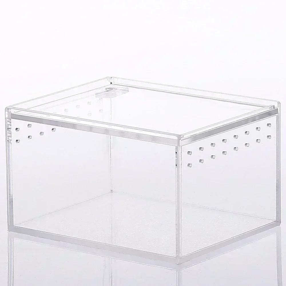 

Transparent Acrylic Reptile Breeding Box Spider Lizard Amphibian Terrarium Leak-proof Pet Habitat Arboreal Tarantula Enclosure
