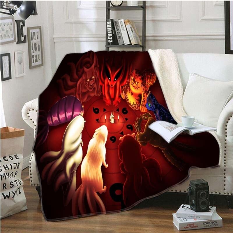 

М яка ковдра з мультфільму Наруто, фланелева всесезонна легка тепла ковдра для вітальні/спальні 75x90cm