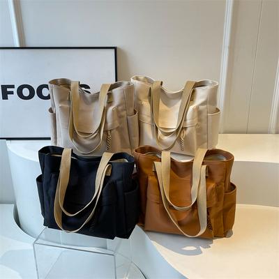 Casual Shoulder Bag Canvas Bag for Women with Summer Student Commute Tote Bag