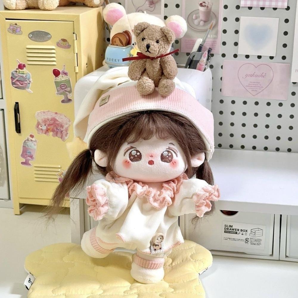 1 set Outfit 20cm Cotton Doll Clothes Pajamas Plush Doll Clothes Doll Accessories