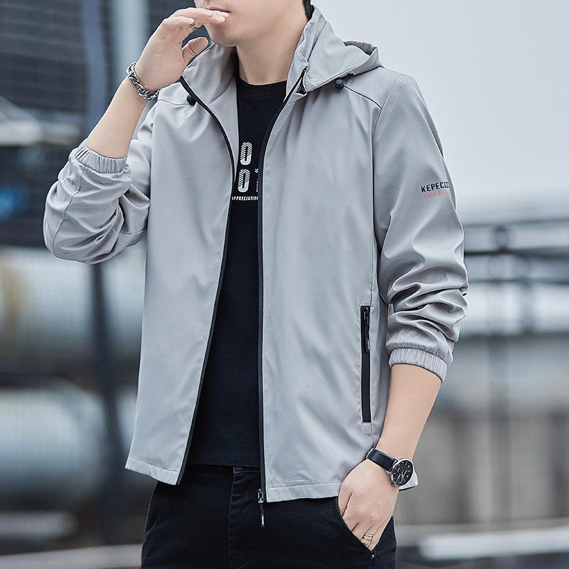 

Мужской весенне-осенний стиль, модная осенняя одежда, новая весенне-осенняя тонкая рабочая одежда для мужчин, универсальная осенняя повседневная куртка M