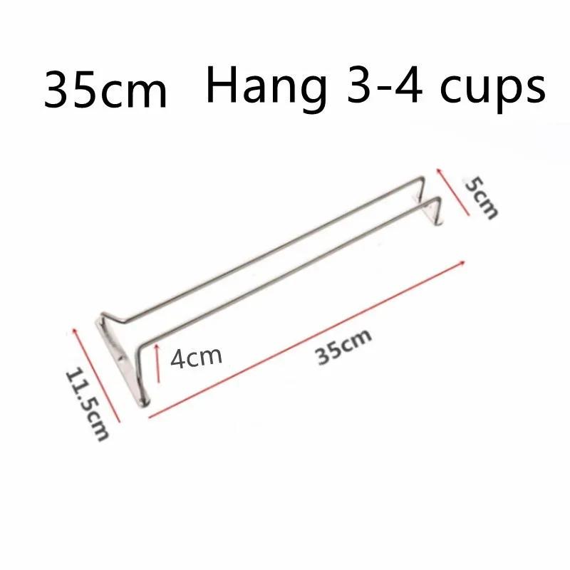 Nový 304 Nerezový Stojan na Víno Držák Sklenic Více Velikostních Variant Stojanový Regál Závěsná Barová Police Kuchyň/Restaurace Sklenice na Víno