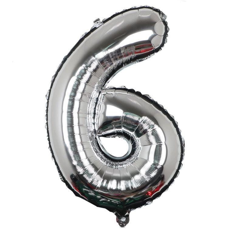32 Inch Digital Aluminum Film Balloon, Medium Digital Gold Silver Red Black Gradual Change Color Birthday Decoration Wedding Party Balloon