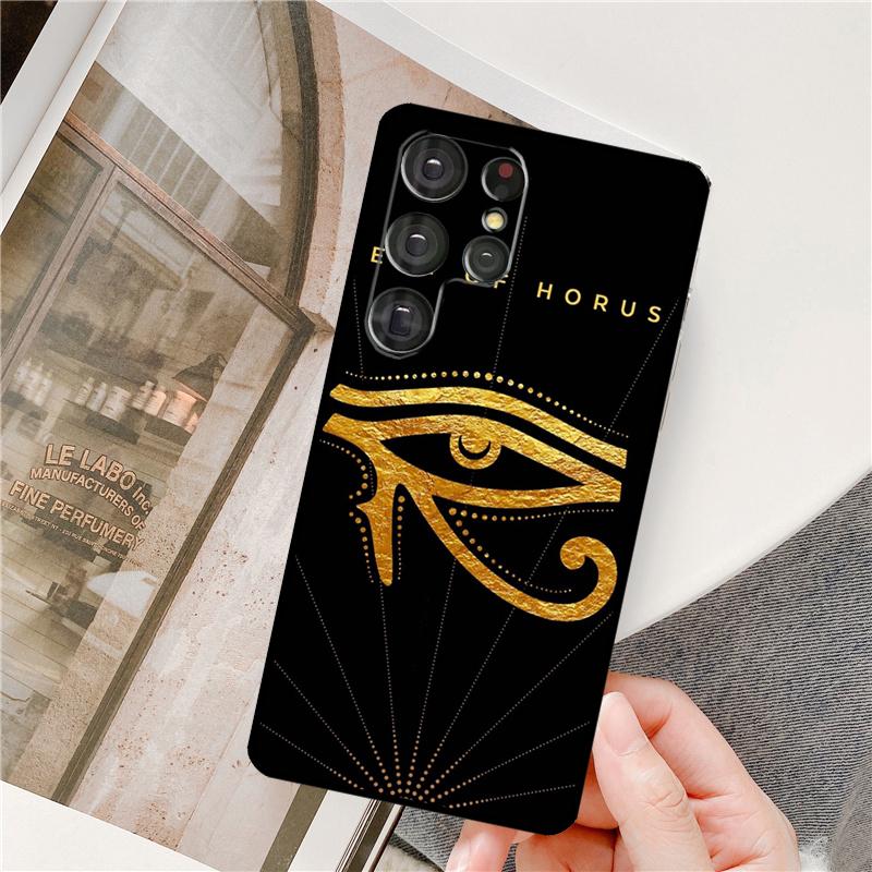 Sacred Eye of Horus Egypt Fresco Phone Case For Samsung Galaxy S24 Ultra S9 S10 S20 S22 S21 Plus S23 FE S25 Ultra Full Cover