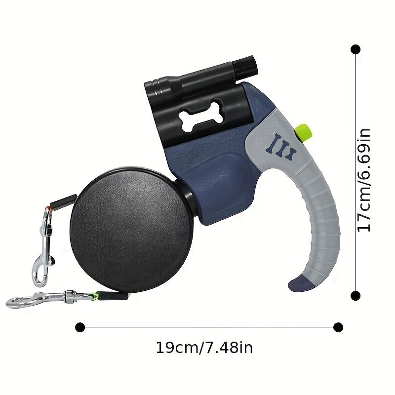 Dual Retractable Dog Leash Two In No Tangle Walking Lead Heavy Duty Automatic Rope Lock Padded Handle Small Medium Puppy Breeds