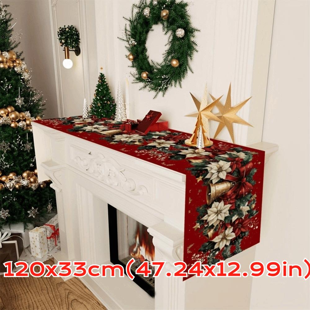 Nyttår Jul Bordflagg Deksel Julenissen Juleduk Julefest