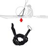Kayak Canoe Paddle Leash Fishing Rod Leash Safety Rope with Carabiner Rowing Boats Accessories