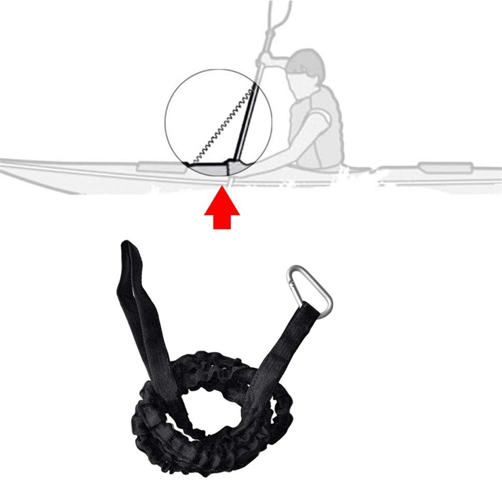 Kayak Canoe Paddle Leash Fishing Rod Leash Safety Rope with Carabiner Rowing Boats Accessories