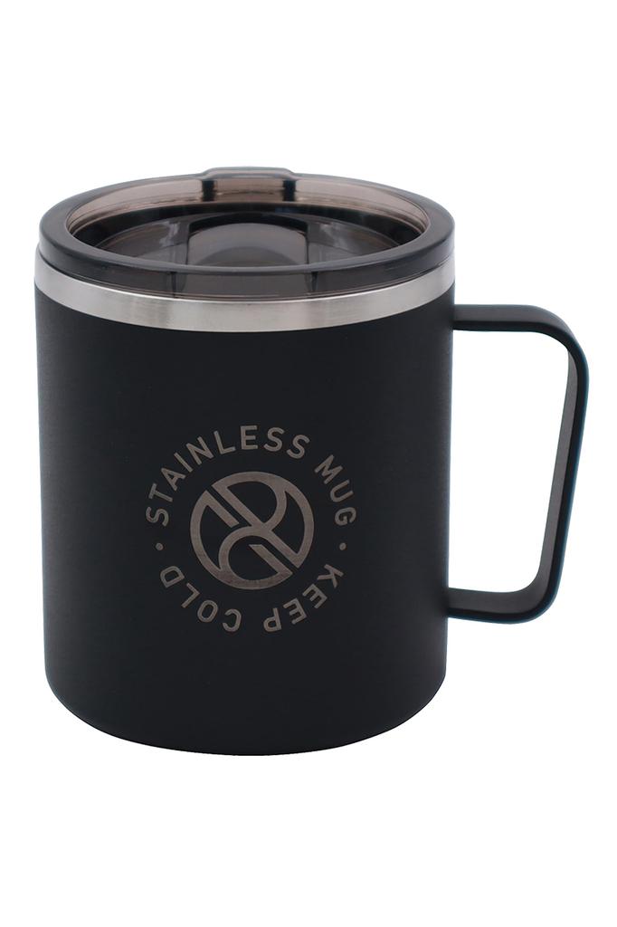 OGR 350ml Stainless Steel Mug with Vacuum Black Lid, Insulated, Insulated,
