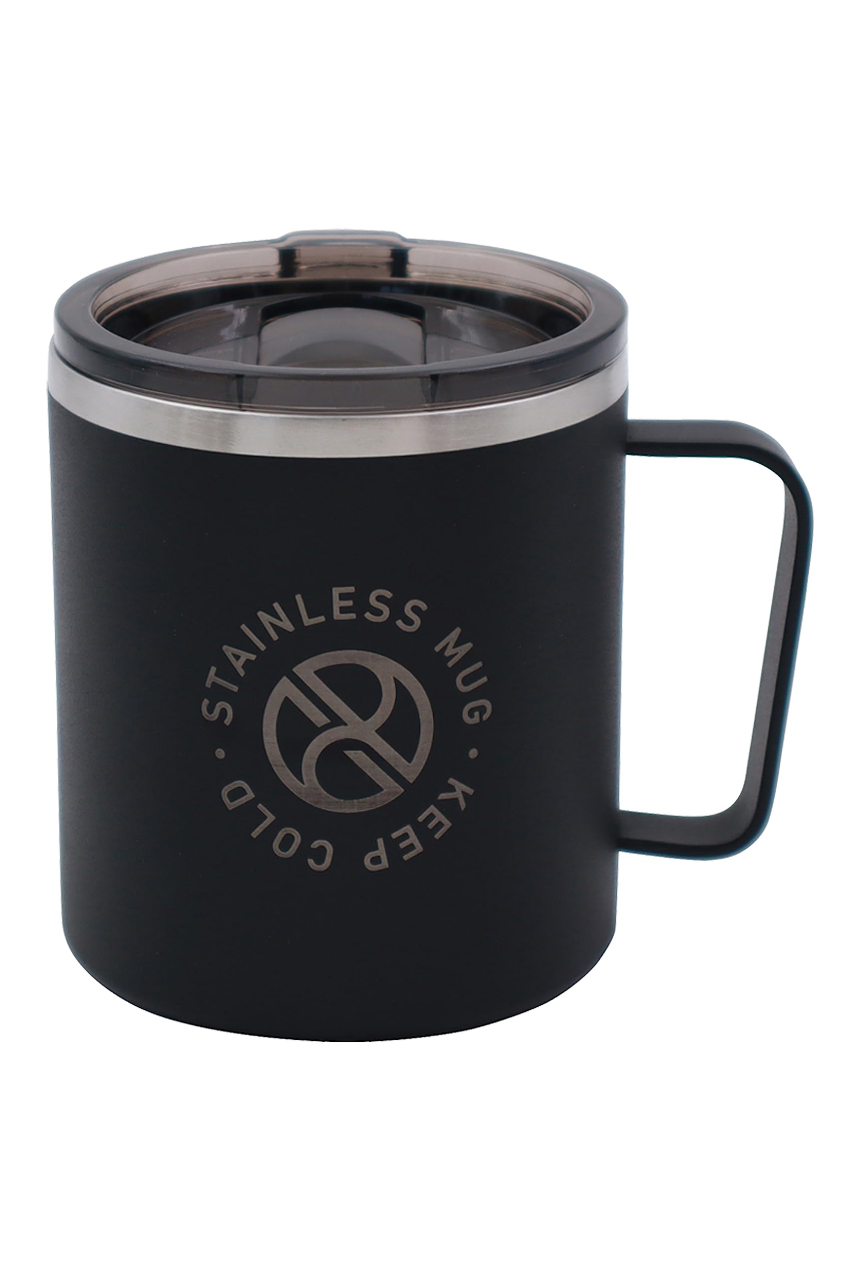 

OGR 350ml Stainless Steel Mug with Vacuum Black Lid, Insulated, Insulated,