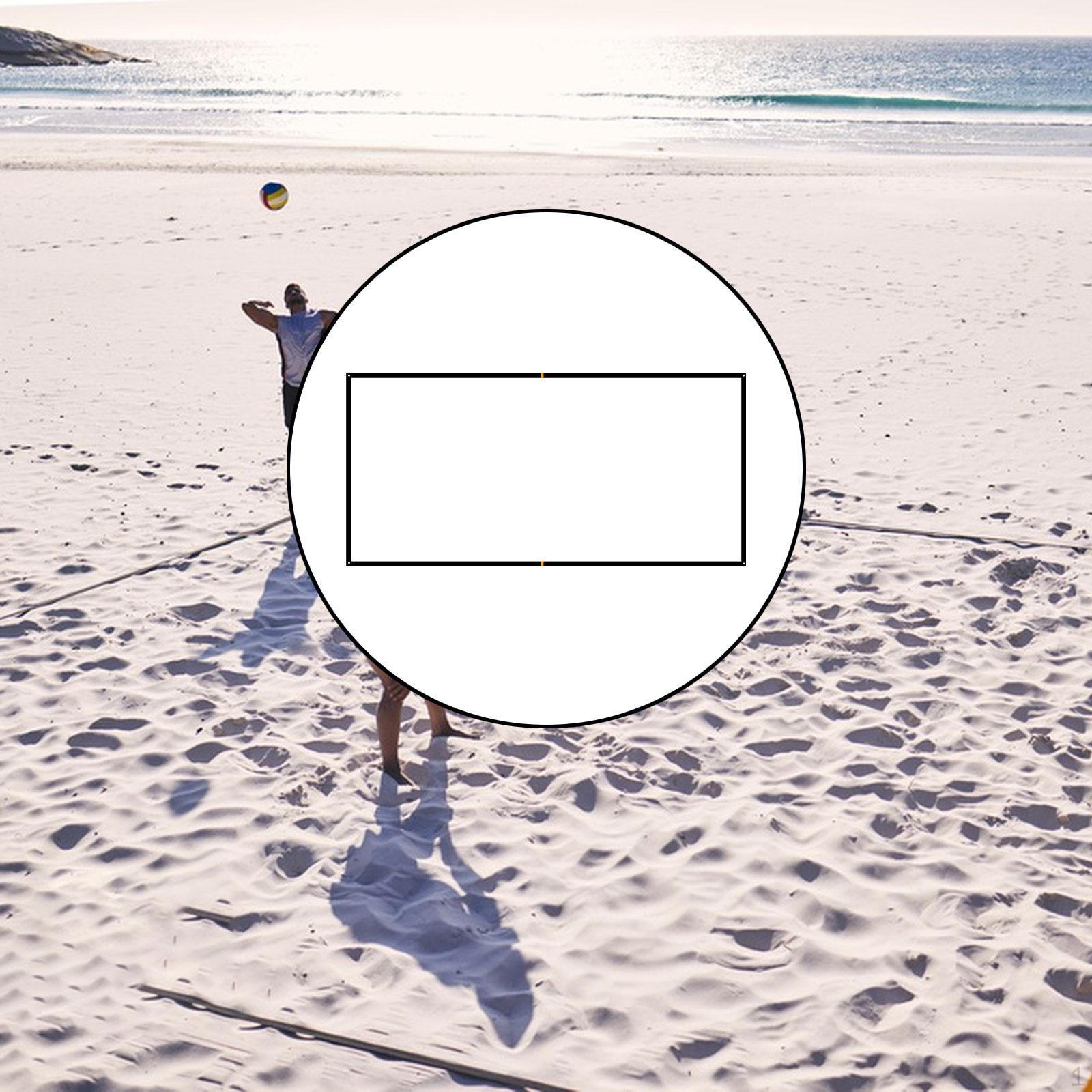 

Линия для пляжного волейбола 26,3 фута x 52,5 фута Разметка корта Профессиональные подарки Портативная чёрный