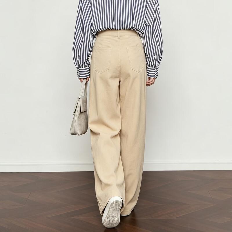 Demana Women's Autumn Corduroy Straight Leg Casual Pants