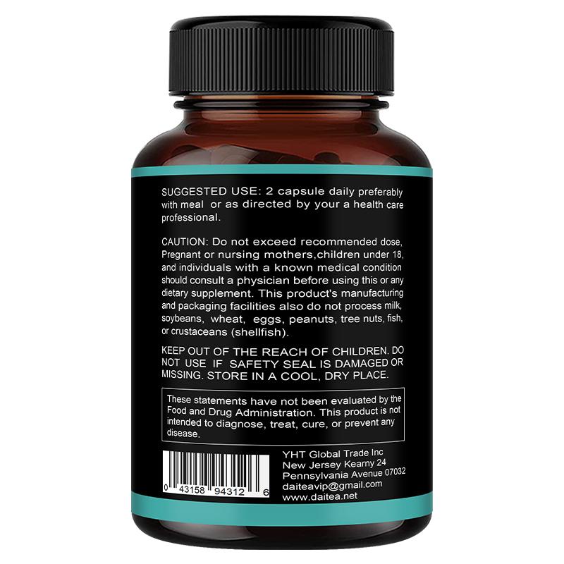 Daitea Men's Hair Wellness Formula Supplement, Saw Palmetto & Biotin, with Horsetail, 120 Caps