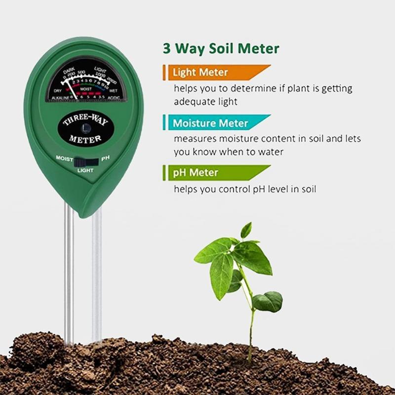 Plant Moisture Meter Soil Moisture Light PH Tester Soil Probe Test Kits for Indoor Outdoor Plant Care, Hydrometer for Plants