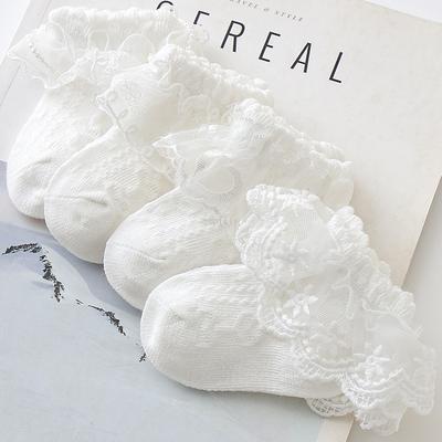 Summer Baby Girls Kids Mesh Socks Fashion Lace Ruffle White Ankle Short Sock Breathable Princess Children Newborn Socks 0-1Years