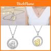 Elegante Gioiello Rotondo in Zirconia Tema Madre e Figlio per Regalo Festa della Mamma in Oro e Argento