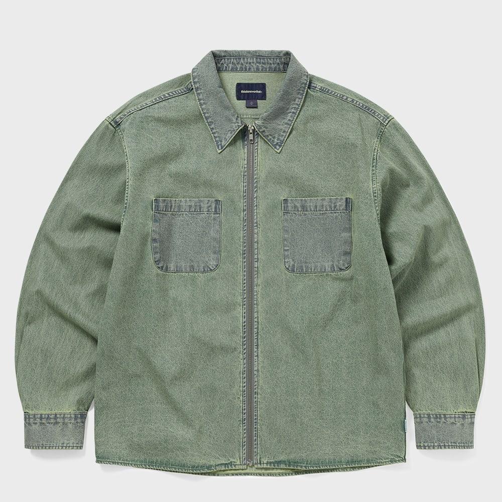 Этот никогда не был таким выразительным джинсовым рубашечным оттенком на молнии S