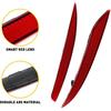 Rear Bumper Reflector Lamp Compatible for TESLA MODEL Y 2020-2024,Replacement Red Marker Lights Lens Left Driver Right Passenger Side Trim