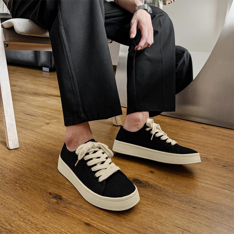 New Men's Canvas Shoes Outdoor Skateboard Shoes for Men Comfor Non-Slip Casual Sneakers Breathable Men Walking Shoes