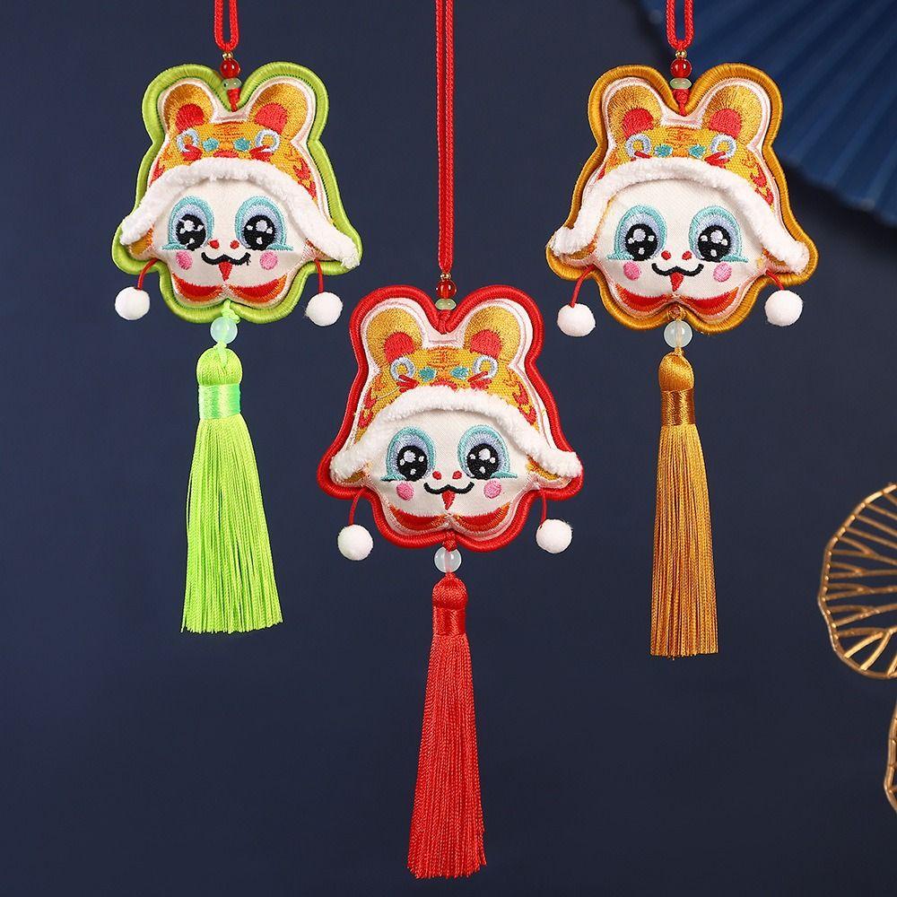 

Traditional Snake Year Fragrant Bag Chinese Style Dancing Lion Pendant New Year Gift красный