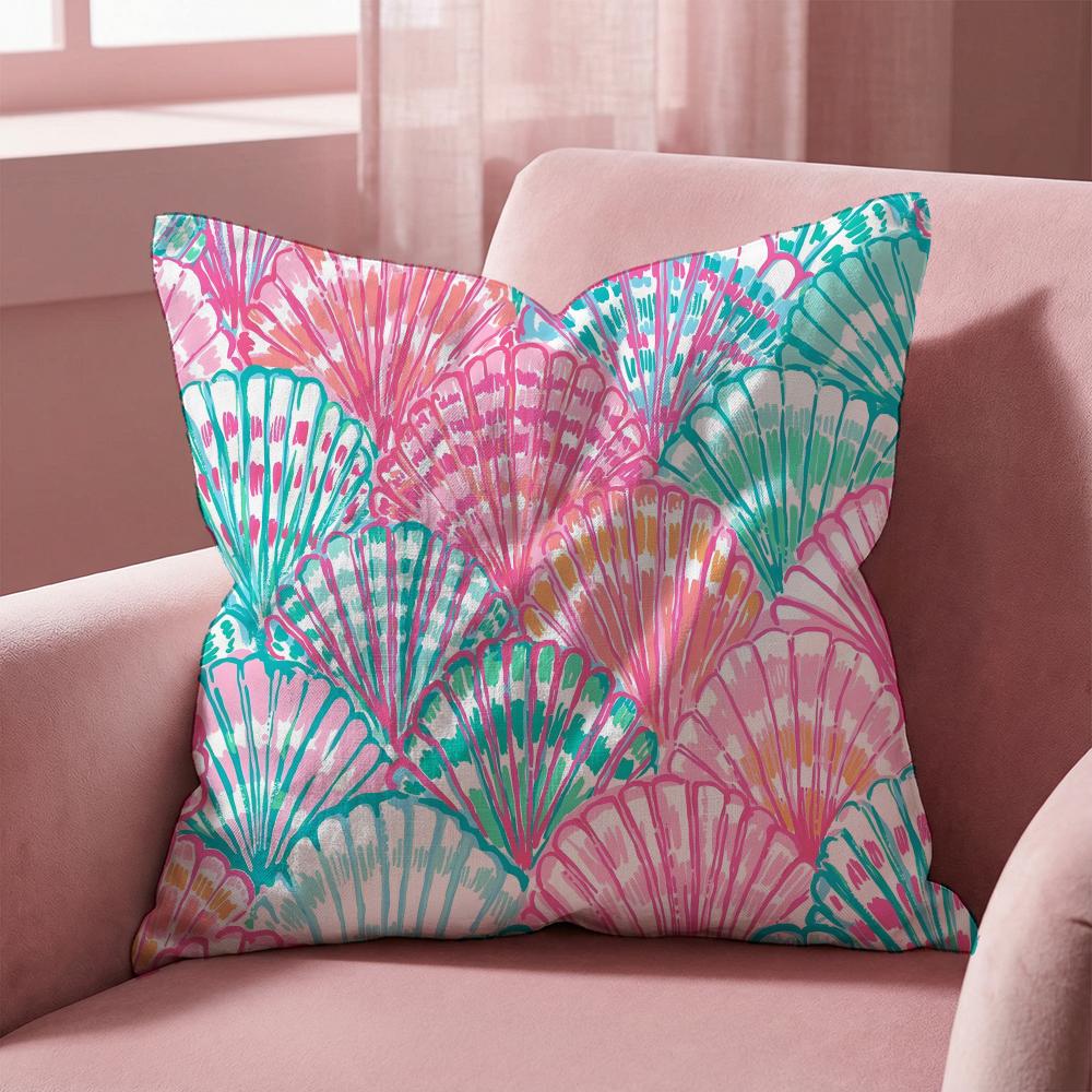 L-Lilly Decor P-Pulitzer Cushion Cover Multi-Scene Pillow Cover for Home & Car - Reversible, Soft & Durable for Daily Use
