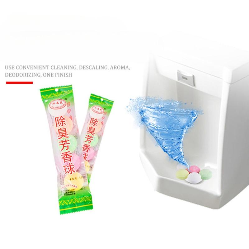 5PCS Colorful EVA Lemon Smell Urinal Toilet Deodorant Ball Restroom Air Purification Scent Ball Room Fresheners