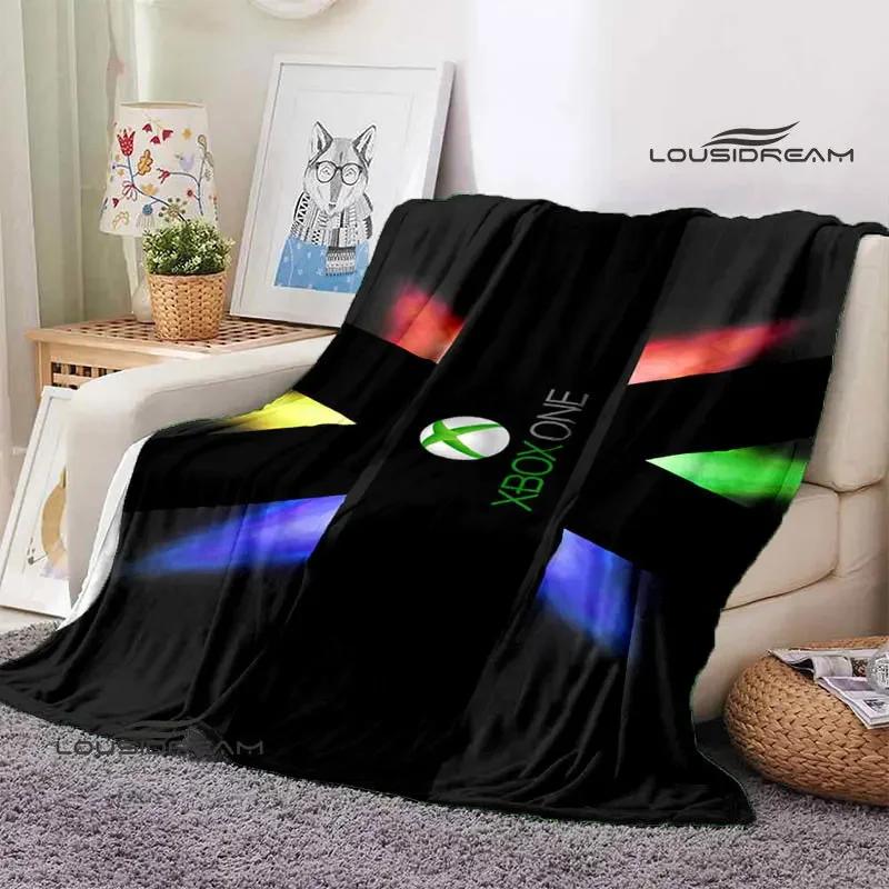X-BOX LOGO printing blanket Flange Warm and beautiful blanket soft comfort bed blanket Home travel blanket birthday gift