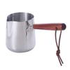 V Shaped Spout Turkish Coffee Pot Wood Handle Milk Saucepan Practical Butter Warmer Pot  Cafe