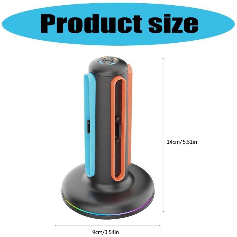 Multiple Controller Charges Dock Small Desig 9 Colorful Effects Charging 4  Simultaneously for NS2 Consoles 2