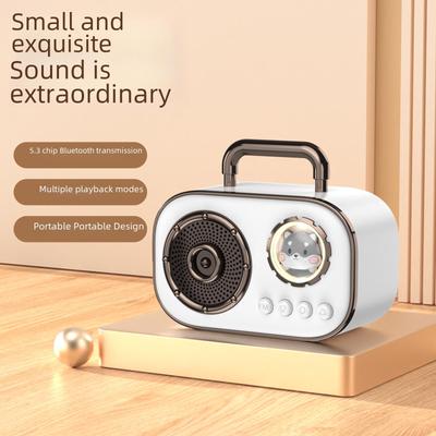 High-End Retro Bezdrátový Bluetooth Mini Reproduktor se Subwooferem