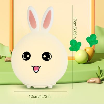 New Mini Bunny Nightlight Creative Living Room Feed Baby Bedroom Cute Slap Light Dimmable Desktop Decor Cartoon Gift