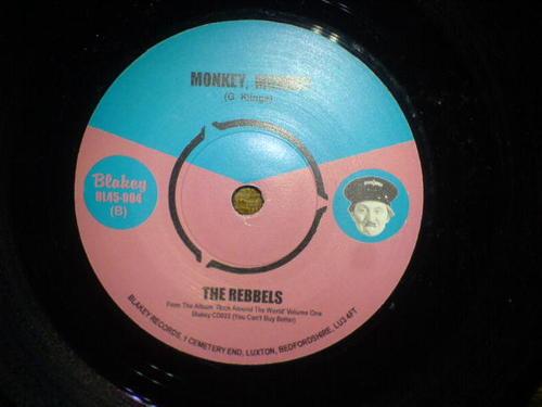

7inch Record REBBELS / WESTERN ALLSTARS - Monkey, Monkey / Teenage Boogie BL45004 Blankey Records - UK Rock Used