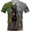 2021 Summer New Malinois 3d Printed Female T-shirt Men's Summer Casual Short-sleeved T-shirt Fun Pattern