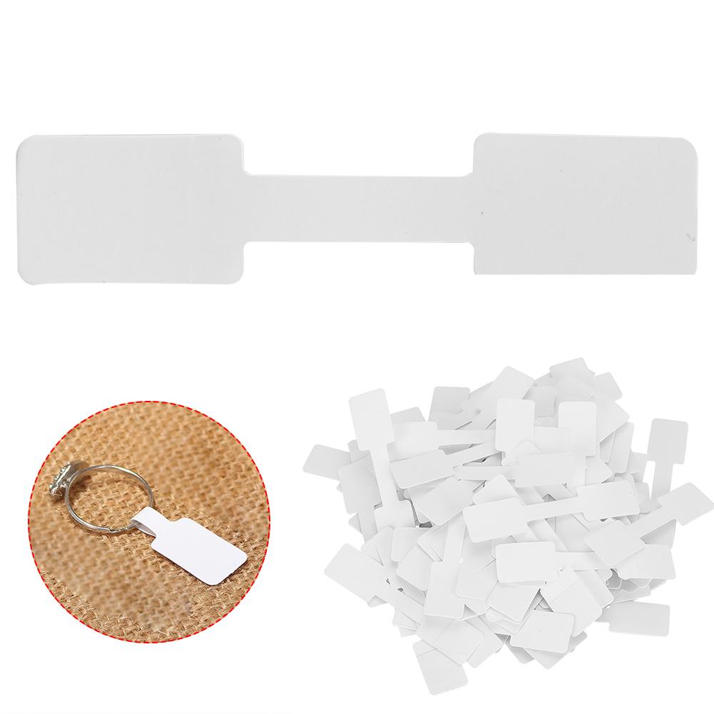 200 Stück Blanko Papier Preisetiketten Karte Ring Halskette Armband Schmuck Quadratische Anhänger DIY Handarbeiten