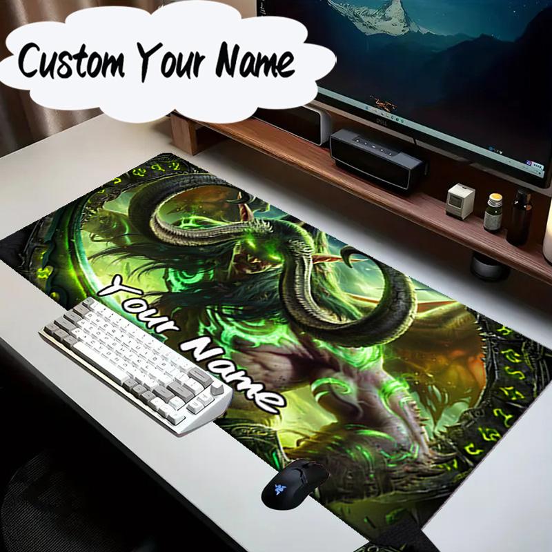 Custom Name Mouse pad World Of Dragon Battle Warcraft Mouse pad, Gaming Mouse Pad, keyboard pad, Desk Decor for computer notebook Fan Birthday Gift