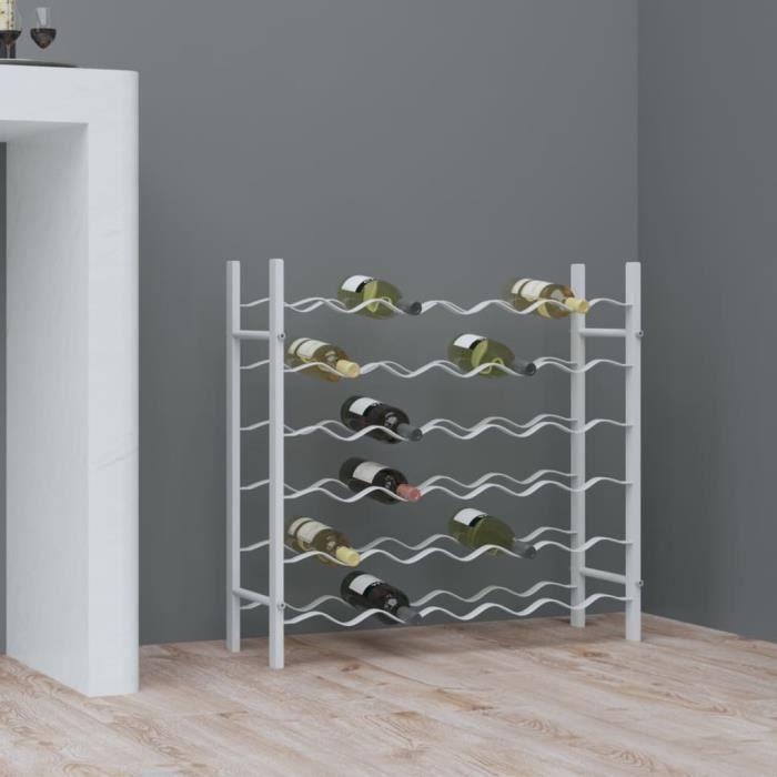 VidaXL Bottle Rack for 36 Bottles White Metal 340910