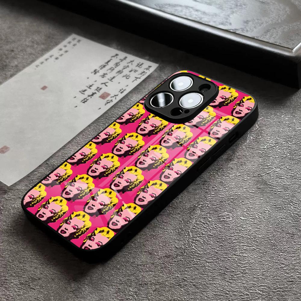 Andy Warhol Art Phone Case For IPhone 16 Pro Max 15 Plus 14 Pro 12 11 13 Mini X XR XS Max 8 7 Plus SE Glass Cover