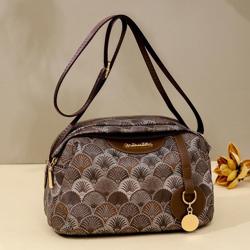 Women's Bag Vintage Printed Small Square Bag Shoulder Crossbody Bag