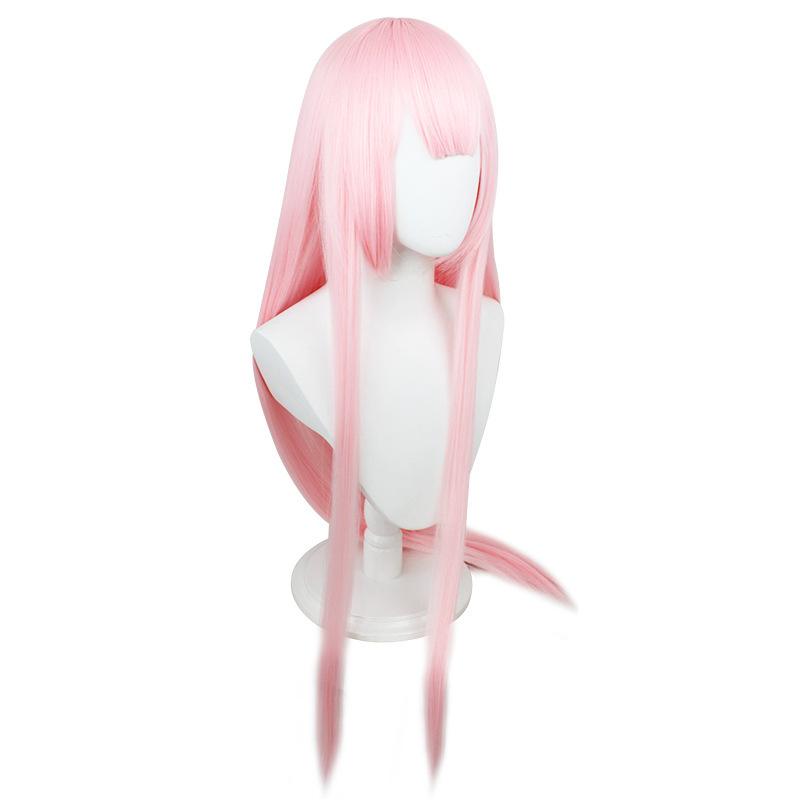 Anime DARLING in the FRANXX 02 Cosplay Paruka Zero Two Paruky 100cm Dlouhé Růžové Syntetické Vlasy Perucas Cosplay Paruka + Síťka na Vlasy + Sponka do Vlasů