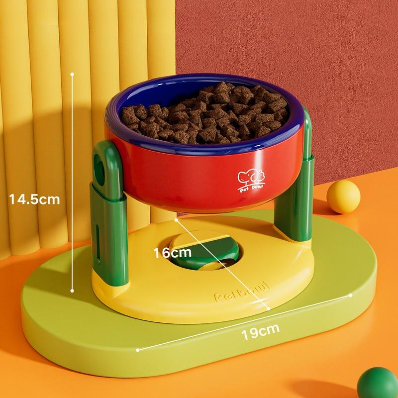

Suction Cup Pet Bowl Adjustable Cat Dog Protection Cervical Spine Water Bowl Slanted Mouth High Foot Food Container Anti Knock красный
