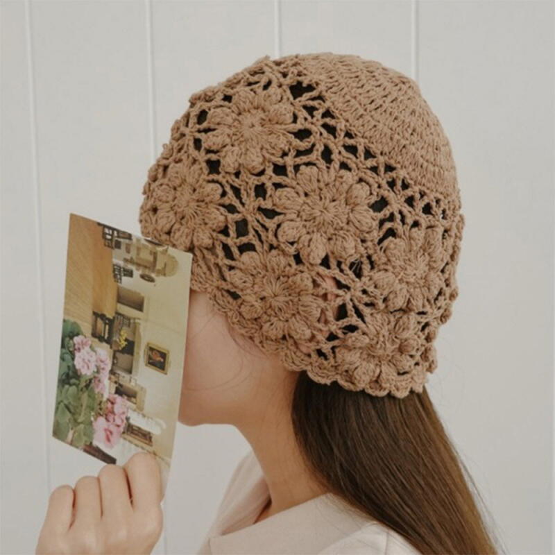 Women's Crochet Floral Knit Summer Hat