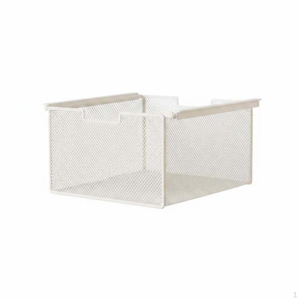4 Pieces Closet Hanging Storage In the Area Saving Wardrobe Mesh Basket Easy To Install Under Shelf